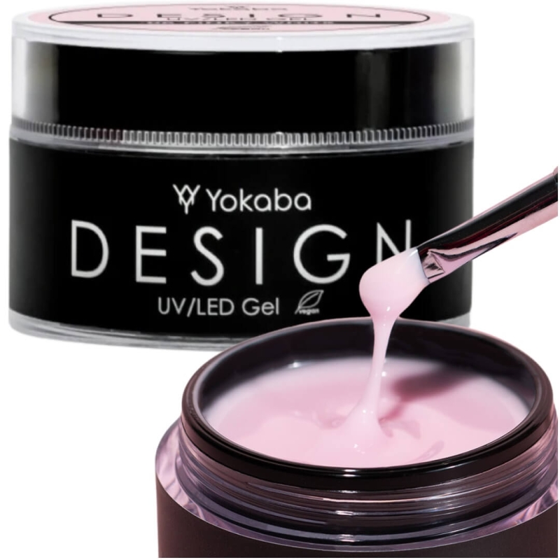 Yokaba 08 pinky white design uv/led Żel samopoziomujący do paznokci 50ml