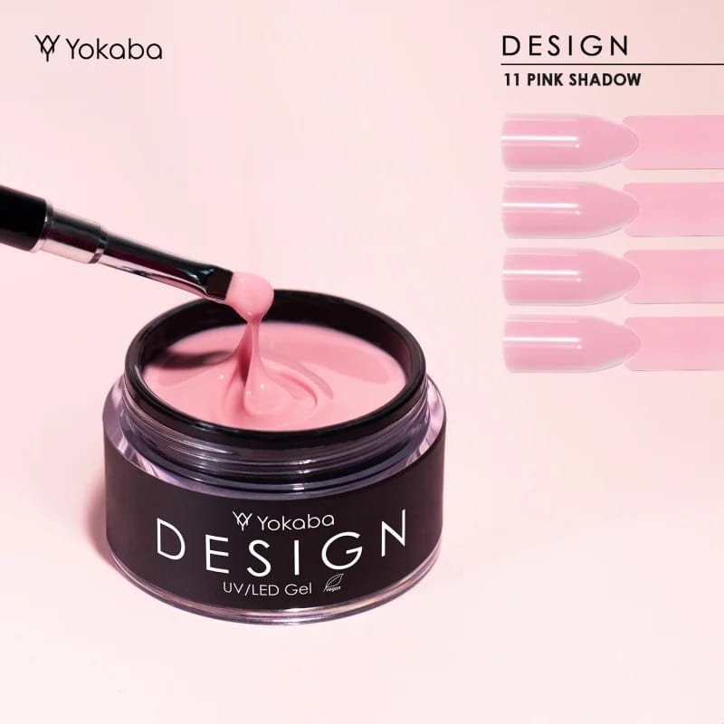 Yokaba 11 pink shadow design uv/led Żel samopoziomujący do paznokci 50ml
