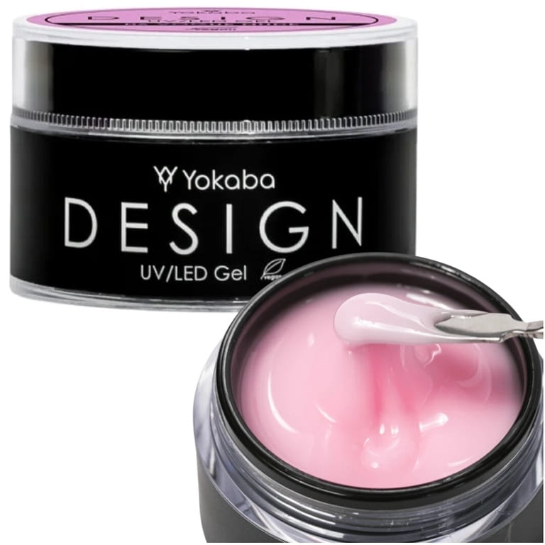 Yokaba 04 mask pink design uv/led Żel samopoziomujący do paznokci różowy 50ml
