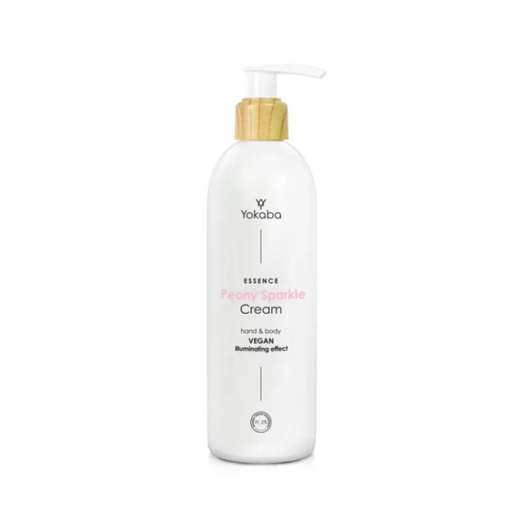 Yokaba peony sparkle hand&body Rozświetlający krem do ciała i dłoni 230ml