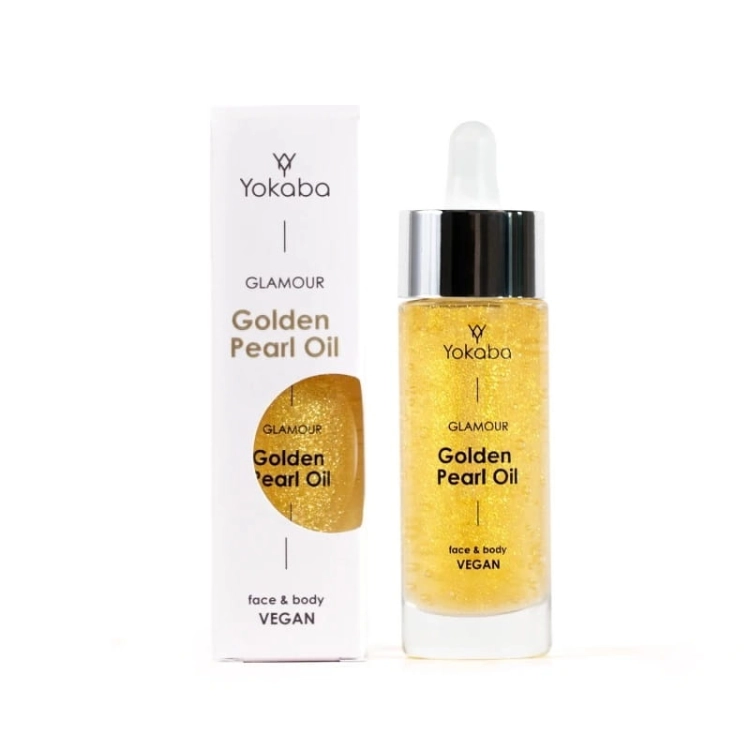 Yokaba glamour golden pearl oil face&body Olejek ze złotymi drobinkami do twarzy i ciała 30ml