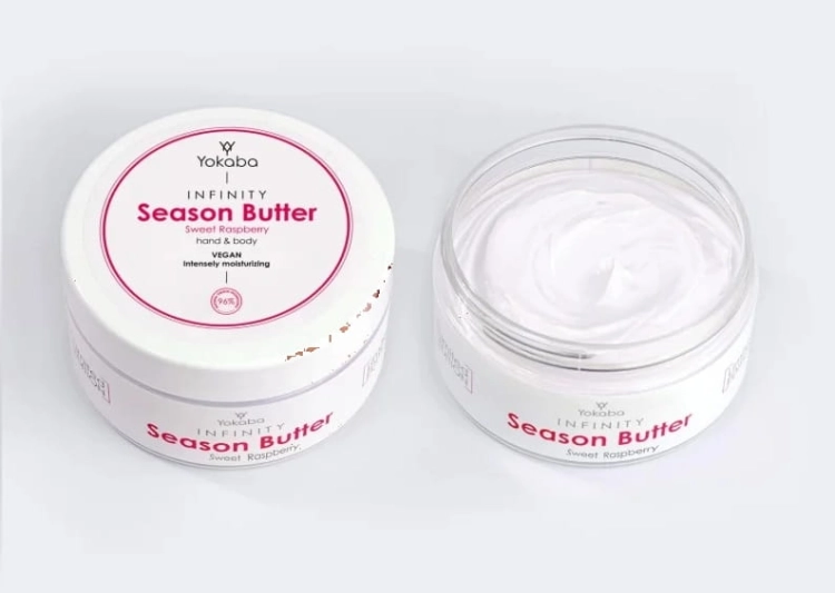 Yokaba raspberry butter hand&body Intensywnie nawilżające masełko balsam do ciała i rąk 200ml