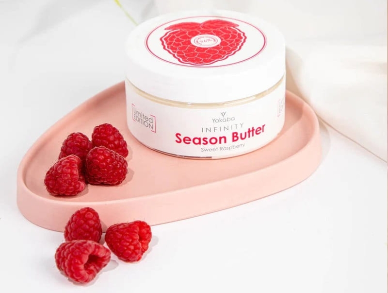 Yokaba raspberry butter hand&body Intensywnie nawilżające masełko balsam do ciała i rąk 200ml