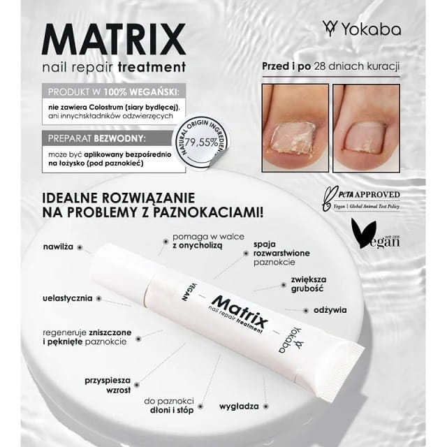 Yokaba matrix nail repair treatment Preparat do regeneracji paznokci 15g