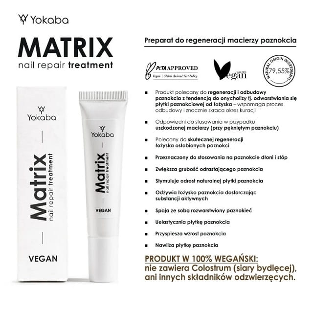 Yokaba matrix nail repair treatment Preparat do regeneracji paznokci 15g