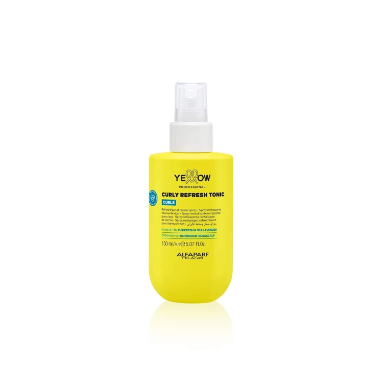 Yellow curls refresh tonic Odświeżający spray do włosów falowanych i kręconych 150ml.jpg