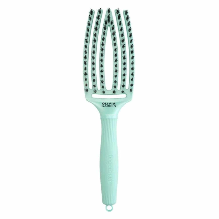 Olivia Garden Finger Brush Szczotka rozczesująco-masująca arctic lights zielona.jpg