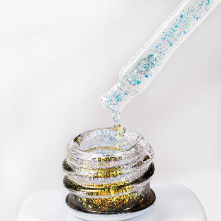 Yokaba inception Samopoziomujący żel do paznokci z pędzelkiem 15 gold 30ml