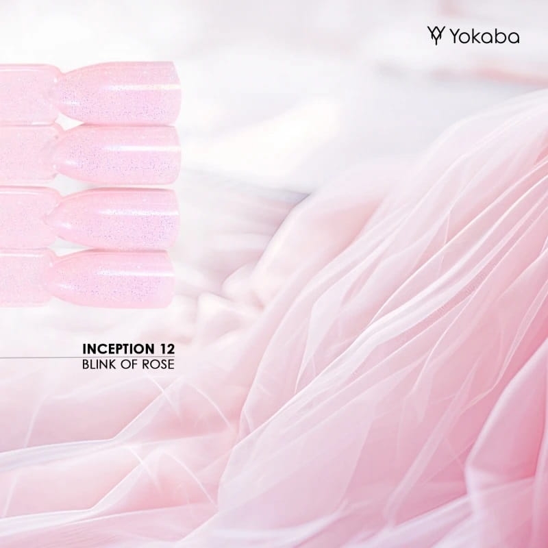 Yokaba inception Samopoziomujący żel do paznokci z pędzelkiem 12 blink of rose 30ml
