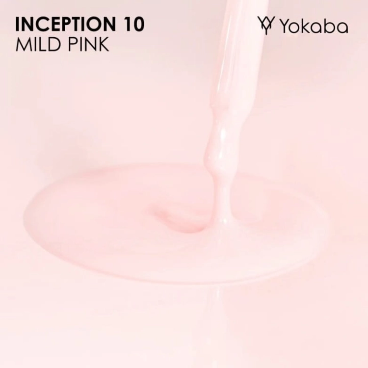 Yokaba inception Samopoziomujący żel do paznokci z pędzelkiem 10 mild pink 30ml