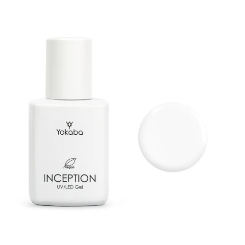 Yokaba inception Samopoziomujący żel do paznokci z pędzelkiem 04 crystal white 30ml