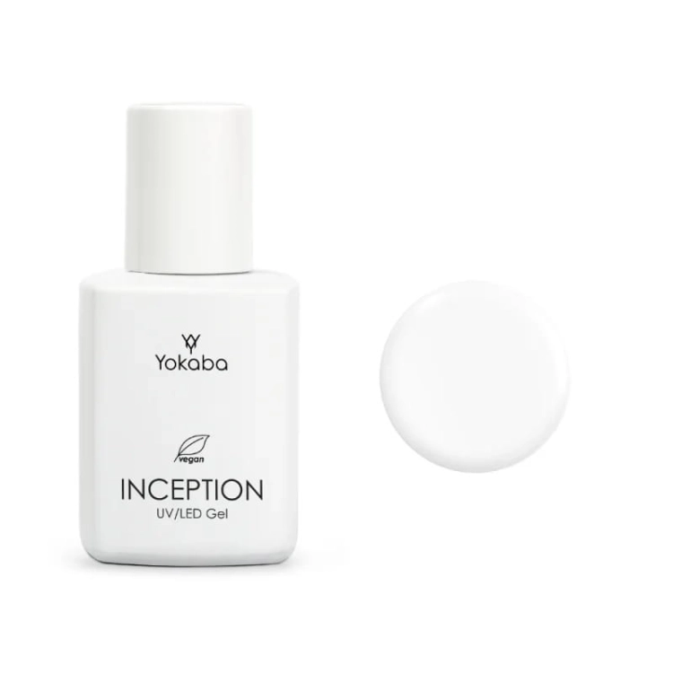 Yokaba inception Samopoziomujący żel do paznokci z pędzelkiem 04 crystal white 30ml