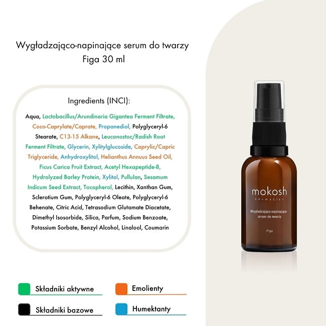 Mokosh Wygładzające serum do twarzy figa 30ml