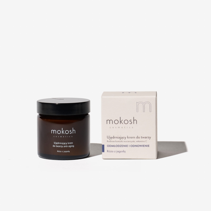 Mokosh Ujędrniający krem do twarzy anti-aging róża z jagodą 60ml