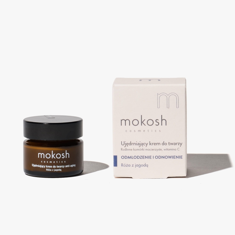 Mokosh Ujędrniający krem do twarzy anti-aging róża z jagodą mini 15ml