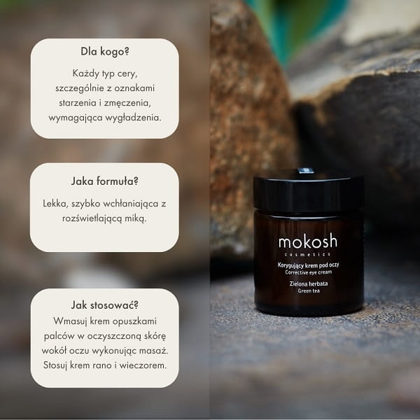 Mokosh Korygujący krem pod oczy zielona herbata 30ml