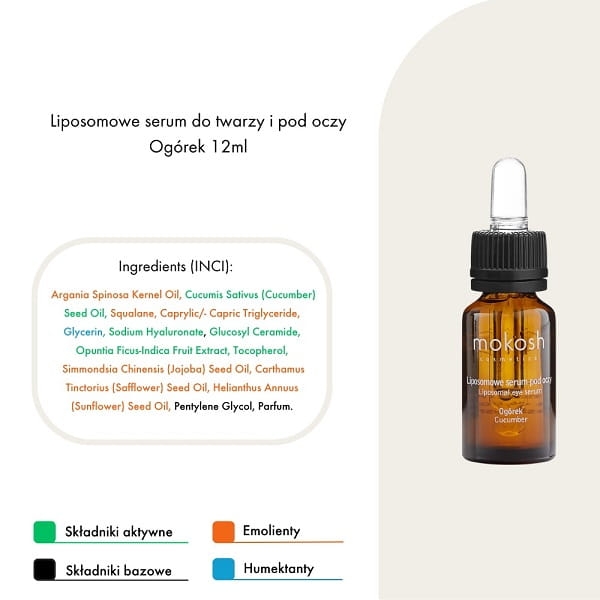 Mokosh Liposomowe serum pod oczy Ogórek 12ml
