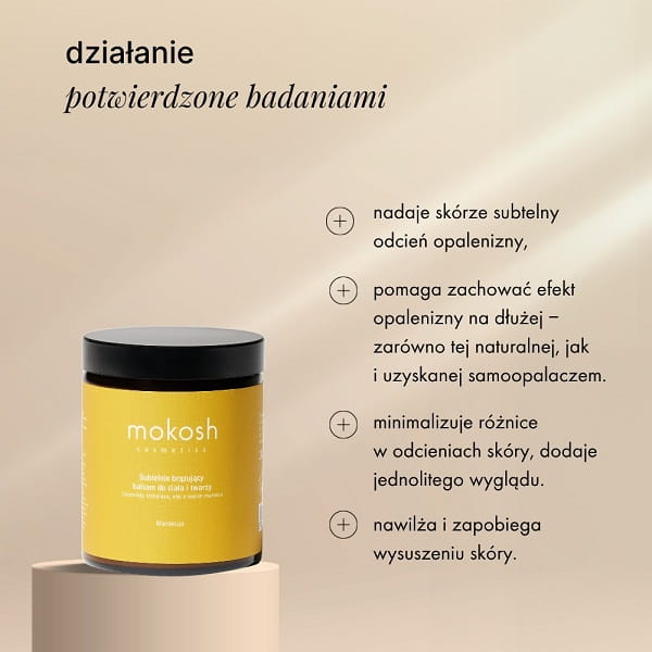 Mokosh subtelnie brązujący balsam do ciała i twarzy marakuja 180ml
