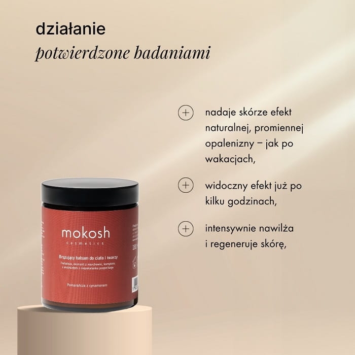 Mokosh Brązujący balsam do ciała i twarzy pomarańcza z cynamonem 180ml