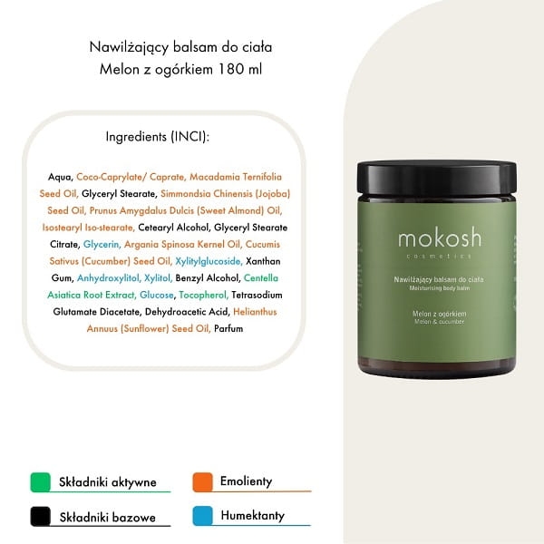 Mokosh Balsam do ciała melon z ogórkiem 180ml