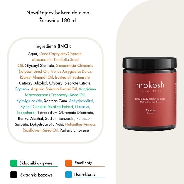 Mokosh Balsam do ciała żurawina 180ml