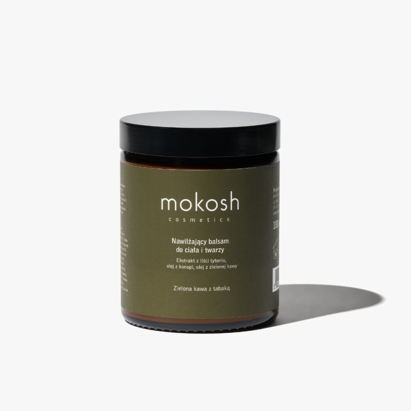 Mokosh Nawilżający balsam do twarzy i ciała zielona kawa z tabaką 180ml