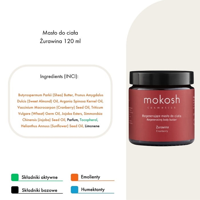 Mokosh Masło do ciała żurawina 120ml