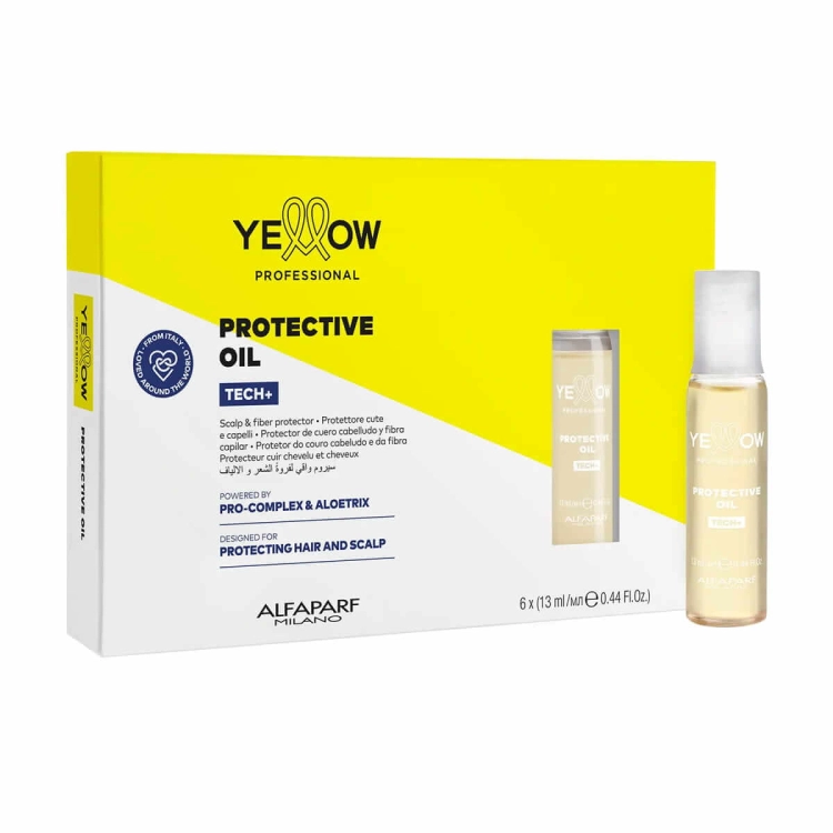 Yellow protective oil Ampulka olejek chroniacy wlosy podczas farbowania zestaw 6x8ml.jpg