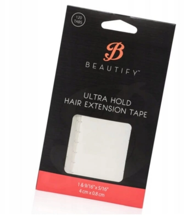 Beutify ultra hold Taśma do przedłużania włosów w paskach 4cm x 0,8cm 120 sztuk.jpg