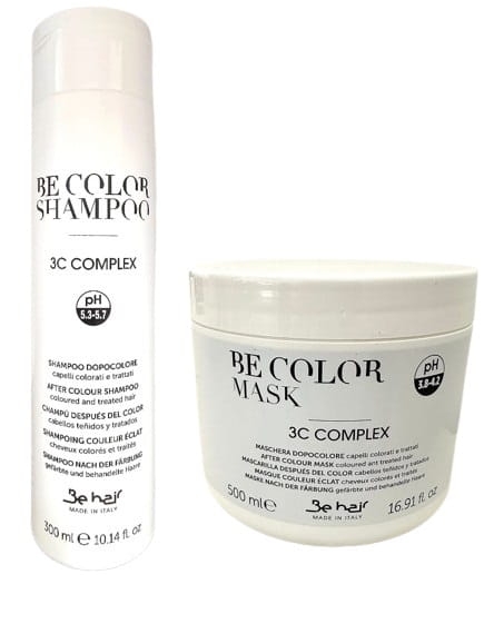 Be hair be color Szampon 300ml maska 500ml do włosów farbowanych Zestaw