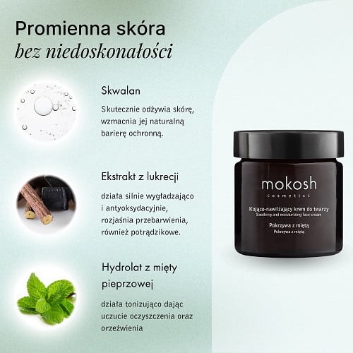 Mokosh Kojąco nawilżający krem pokrzywa z miętą 60ml