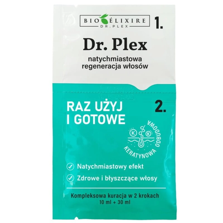Bioelixire dr. Plex Jednorazowy zabieg odbudowujący włosy 1x10ml i 1x30ml