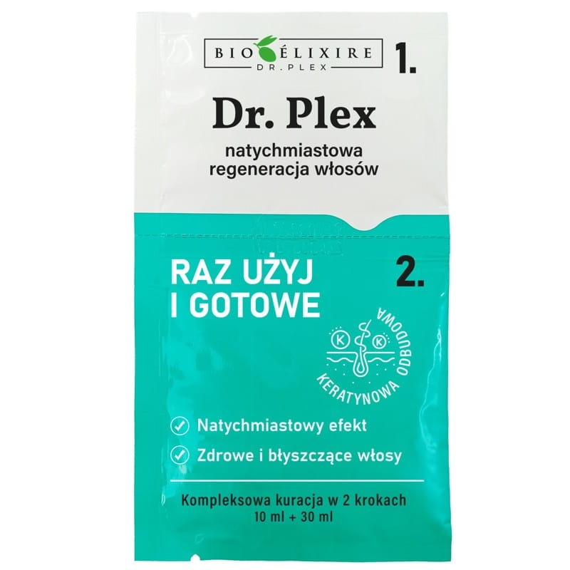 Bioelixire dr. Plex Jednorazowy zabieg odbudowujący włosy 1x10ml i 1x30ml