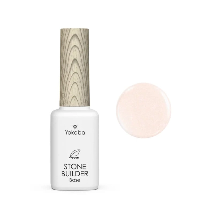 Yokaba baza hybrydowa do paznokci 08 peach silver stone 12ml