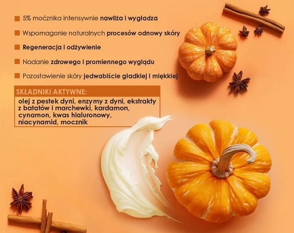 Yokaba pumpkin spice cream hand&body Nawilżający krem do ciała i dłoni 240ml