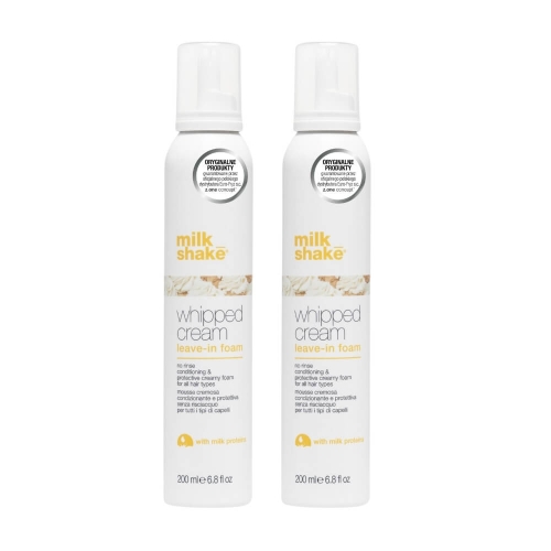 Milk shake whipped cream Odżywiająca pianka do włosów 2x200ml sweet deal