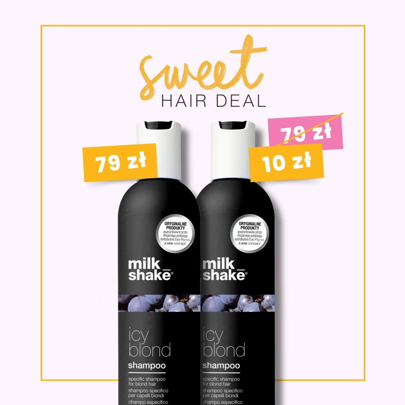 Milk shake icy blond Szampon do włosów blond 2x300ml sweet deal.jpg