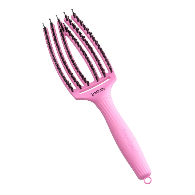 Olivia Garden finger brush Szczotka rozczesująco-masująca włosie dzika i nylon pink tokyo