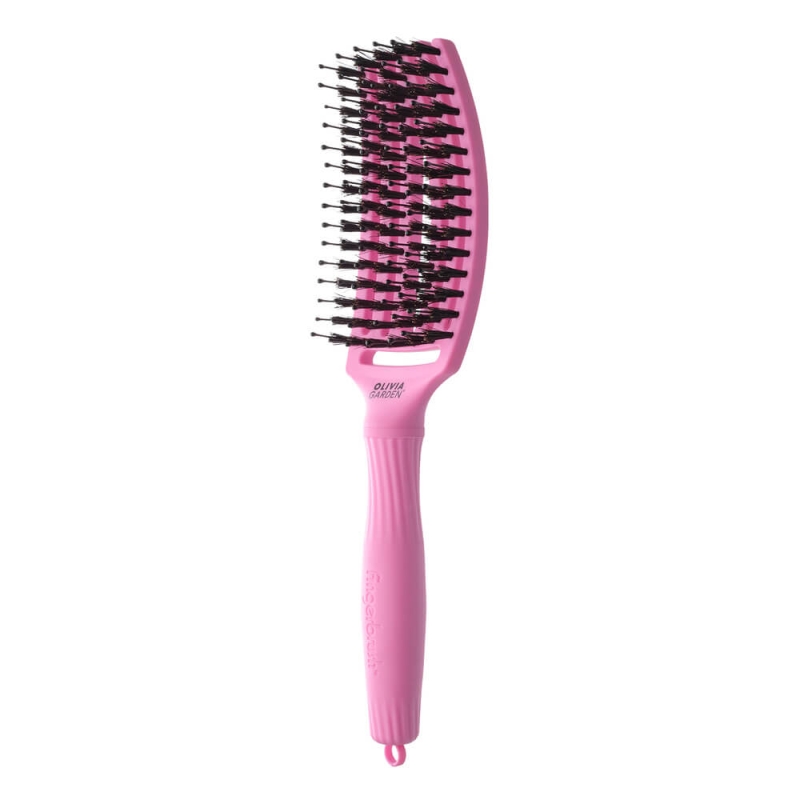 Olivia Garden finger brush Szczotka rozczesująco-masująca włosie dzika i nylon pink tokyo