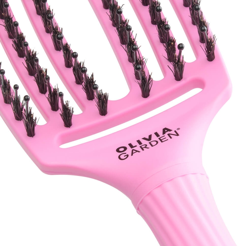 Olivia Garden finger brush Szczotka rozczesująco-masująca włosie dzika i nylon pink tokyo