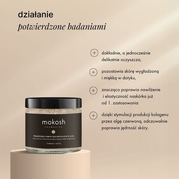 Mokosh Peeling solny do ciała kardamon z wanilią 250ml