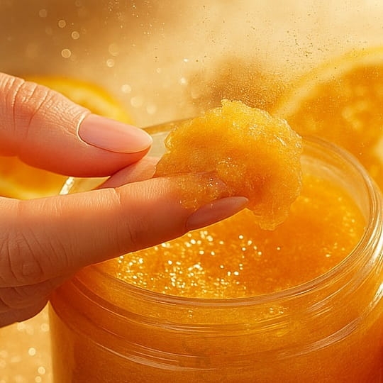 Yokaba sparkling orange zestaw prezentowy olejek 50ml masło do ciała 200ml peeling do ciała 250g