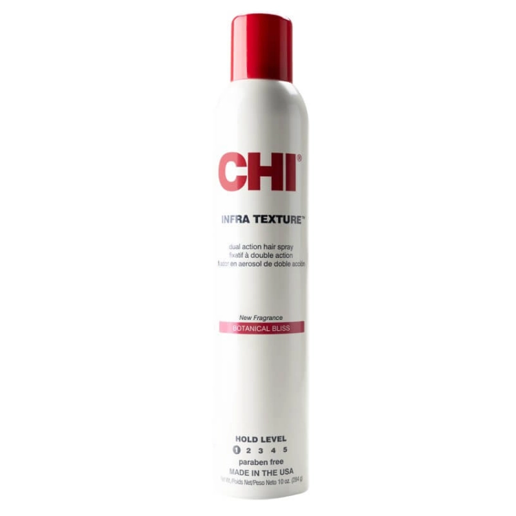 CHI infra texture botanical Elastyczny lakier do włosów 284g.jpg