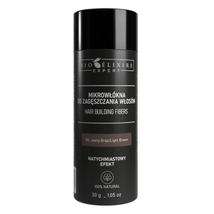 Bioelixire expert Mikrowłókna bawełniane do zagęszczania włosów 30g jasny brąz.jpg