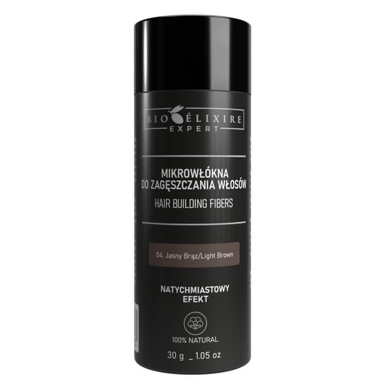 Bioelixire expert Mikrowłókna bawełniane do zagęszczania włosów 30g jasny brąz.jpg