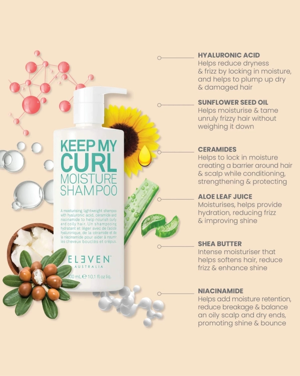 Eleven australia keep my curl Nawilżający szampon do włosów kręconych 300ml.jpg