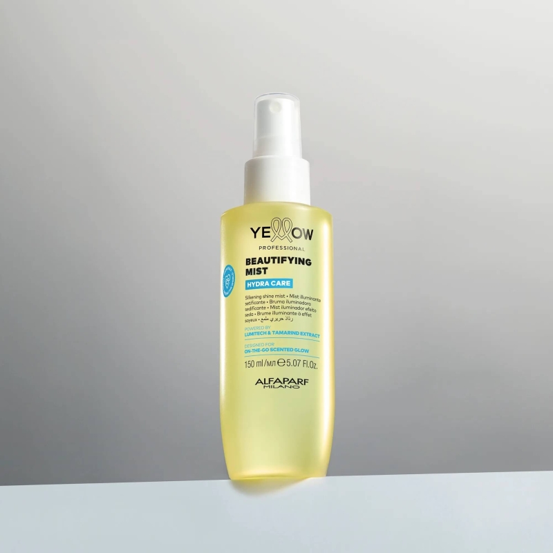 Yellow glow beautifying mist Jedwabista mgiełka rozświetlająca do włosów 150ml.jpg