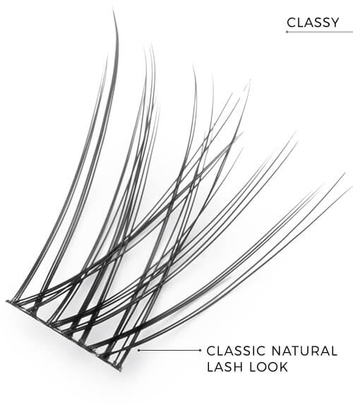 Nanolash diy eyelash extension Rzęsy bondingowe w kępkach 36szt classy black.jpg