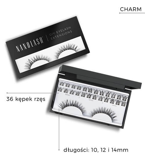 Nanolash diy eyelash extension Rzęsy bondingowe w kępkach 36szt charm black.jpg