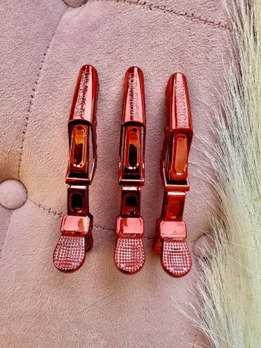 Borovsky Klipsy do włosów czerwone 3 sztuki